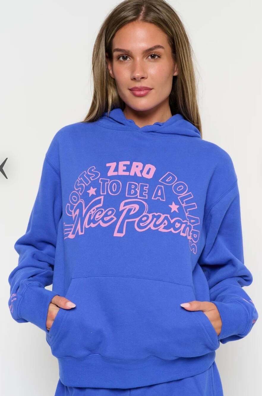 The Mayfair Group Costs Zero Dollars To Be A Nice Person Hoodie Size S/M